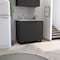 Tuhome Napoles 2 Utility Sink with Cabinet, Stainless Steel Countertop, Interior Shelf-Black MLW8985 - alternate 2